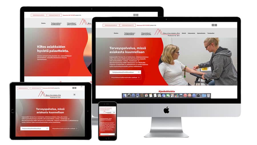 Salpausselanterveys.fi-verkkosivusto